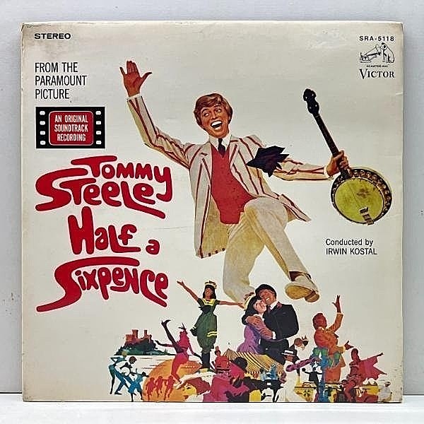 レコードメイン画像：美盤!! '68年 初版 日オリジナル 見開きGF仕様 TOMMY STEELE 映画 心を繋ぐ6ペンス O.S.T. Half A Sixpence (Victor) IRWIN KOSTAL
