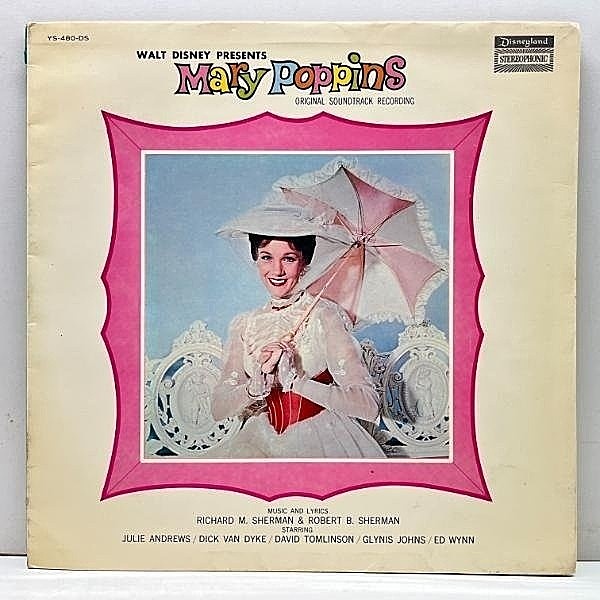 レコードメイン画像：良好品!! '65年 初版 日オリジナル 見開きGF仕様 Mary Poppins O.S.T. ディズニー映画 メリー・ポピンズ (Disneyland) IRWIN KOSTAL
