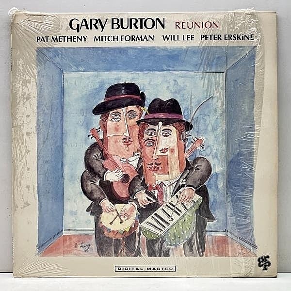 レコードメイン画像：シュリンク美品!! オリジナル【'90年 希少アナログ】GARY BURTON Reunion (GRP) w/PAT METHENY 愛弟子パット・メセニーとの久々の共演
