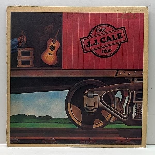 レコードメイン画像：【自宅録音／タルタサウンド名盤】US初期プレス テクスチャード仕様 J.J. CALE Okie ('78 Shelter) 名曲 Cajun Moon ほか ERIC CLAPTON