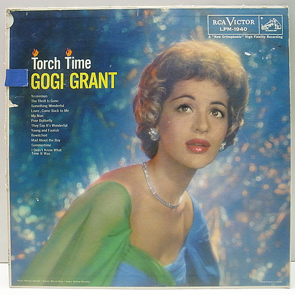 レコードメイン画像：スタンダードを歌う!! 初回ニッパー 銀文字 深溝 MONO USオリジナル GOGI GRANT Torch Time ('59 RCA victor) ゴギ・グラント