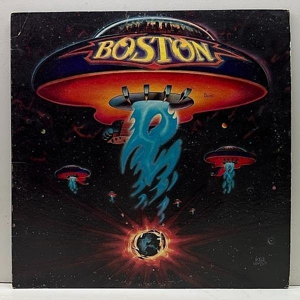 レコードメイン画像：【手書きWly刻印あり】良好!! 初版 橙ラベ USオリジナル BOSTON Same／1st ('76 Epic) デビュー 幻想飛行 Wally Traugott カッティング