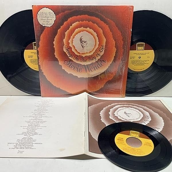 レコードメイン画像：シュリンク良好!! USオリジナル 2LP + 7''[EP] + ブックレット完品 STEVIE WONDER Songs In The Key Of Life ('76 Tamla) 見開きGF仕様 LP