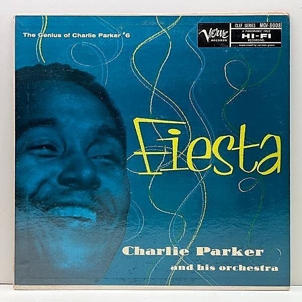 レコードメイン画像：美盤!! MONO 黄TPラベル 深溝 USオリジナル CHARLIE PARKER Fiesta (Verve MG V-8008) チャーリー・パーカー 唯一のラテンジャズ作品