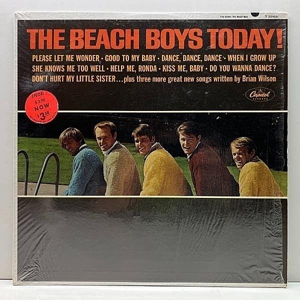 レコードメイン画像：シュリンク残!! USオリジナル 初版 MONO 虹リム THE BEACH BOYS Today ('65 Capitol) 両マトP1 ビーチ・ボーイズ・トゥデイ 米 LP 原盤