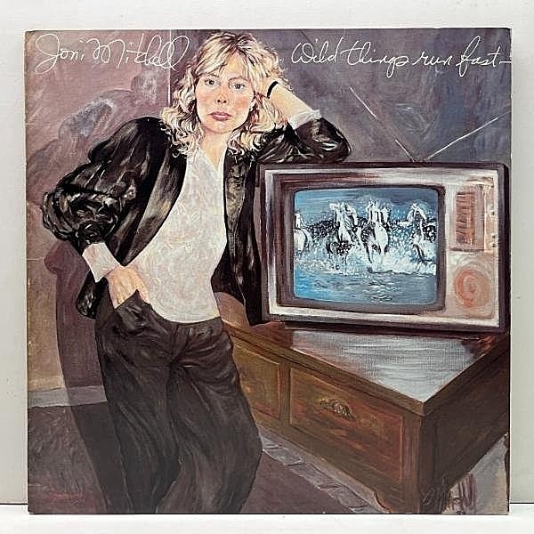 レコードメイン画像：USオリジナル 手書きJG刻印 (JOHN GOLDEN Cutting) JONI MITCHELL Wild Things Run Fast ('82 Geffen) AOR作品 Steve Lukather 参加