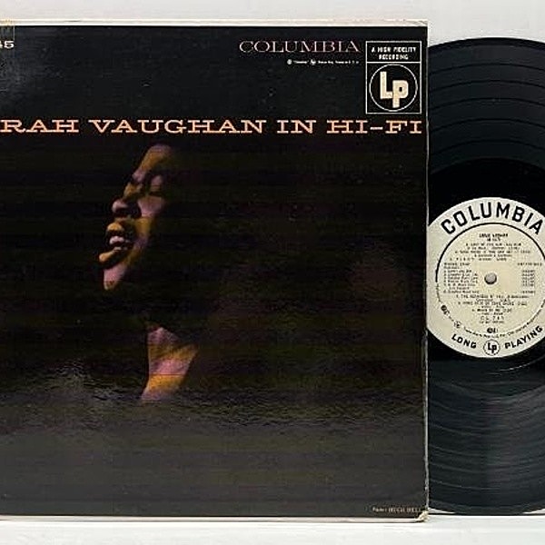 レコードメイン画像：Rare!! オリジナル【白プロモ・コーティング】SARAH VAUGHAN In Hi-Fi (Columbia CL 745) サラ・ヴォーン w/ Miles Davis, Freddie Green