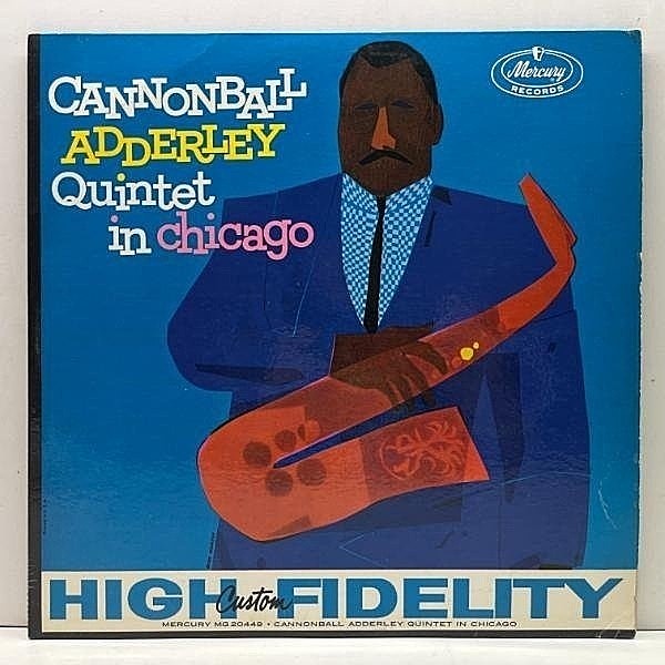 レコードメイン画像：USオリジナル MONO Top-Logo 黒銀ラベ CANNONBALL ADDERLEY In Chicago ('59 Mercury) w/ John Coltrane, Wynton Kelly
