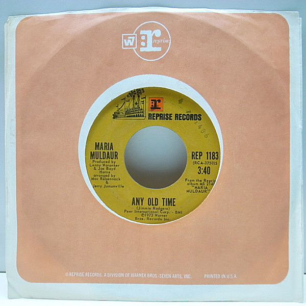 MARIA MULDAUR / Midnight At The Oasis / Any Old Time (7