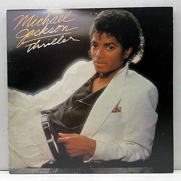 レコードメイン画像：稀少【MJ記載無し2ライン・英番1桁】US 完全オリジナル MICHAEL JACKSON Thriller (Epic QE 38112) マイケル・ジャクソン／スリラー 米初回