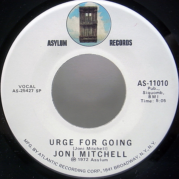レコードメイン画像：レア LP未収録／シングル・オンリー『Urge For Going』オリジナル JONI MITCHELL You Turn Me On, I'm A Radio ('72 Asylum) 7インチ EP 45