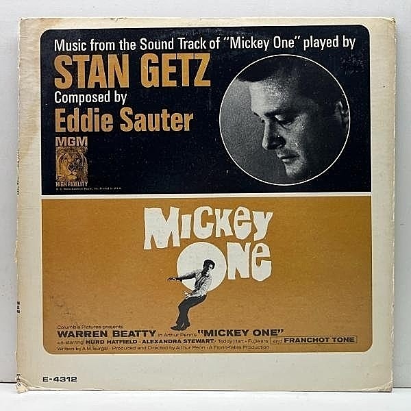 レコードメイン画像：【ゲッツ＆ソーターのサントラ】MONO オリジナル STAN GETZ Mickey One ('65 MGM E-4312) w/ EDDIE SAUTER アーサー・ペン監督 映画 OST