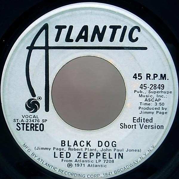 LED ZEPPELIN / Black Dog (Edited Short Version) (7) / Atlantic