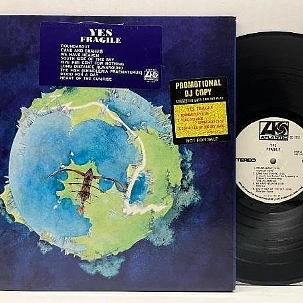 レコードメイン画像：希少【白プロモ／両マトA】良好品!! USオリジナル YES Fragile ('72 Atlantic) ブックレット冊子完品 イエス／こわれもの WHITE PROMO 原盤
