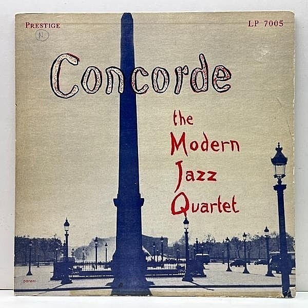 レコードメイン画像：オリジナル NYC 額縁 コンコルド広場ジャケ MODERN JAZZ QUARTET Concorde ('55 Prestige 7005) w/ MILT JACKSON, JOHN LEWIS