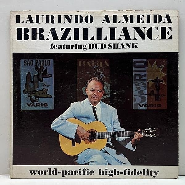 レコードメイン画像：美盤!! MONO 深溝 US初期プレス LAURINDO ALMEIDA Featuring BUD SHANK Brazilliance (World Pacific) w/ Harry Babasin, Roy Harte