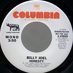 レコード画像：BILLY JOEL / Honesty