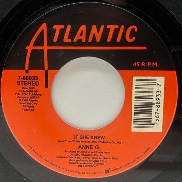 レコードメイン画像：【JAMES BROWNをカットアップ連打する激キュートなNJS】美盤!! USオリジ ANNE G. If She Knew ('89 Atlantic) w/硬質R&Bディスコ 45RPM. 
