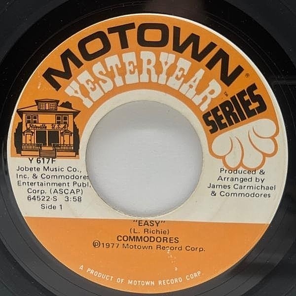 レコードメイン画像：CAM'RON, GETO BOYS サンプリング ネタ 良好!! USプレス 7インチ COMMODORES Easy / Brick House (Motown) DISCO FUNK CLASSIC 45RPM.