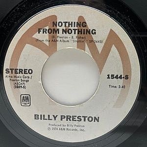 レコード画像：BILLY PRESTON / Nothing From Nothing