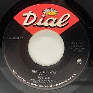 レコード画像：JOE TEX / That's The Way / Anything You Wanna Know