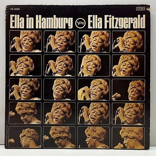 レコードメイン画像：【w/TOMMY FLANAGAN TRIO】オリジナル 初版 MGMリム 深溝 ELLA FITZGERALD Ella In Hamburg ('65 Verve) ドイツでの傑作Live