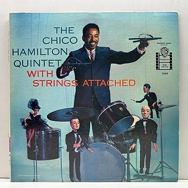 レコードメイン画像：【w/ Eric Dolphy, Dennis Budimir】良好!! USオリジナル PAT#刻印 CHICO HAMILTON QUINTET With Strings Attached ('59 Warner BS 1245)