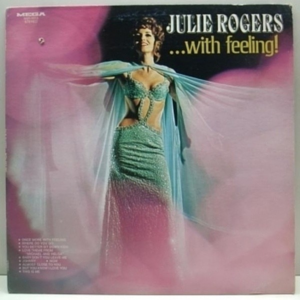 レコードメイン画像：美盤!! USオリジナル JULIE ROGERS With Feeling! ('72 Mega) ジャズからポップスまで可憐に歌いこなす英国の歌姫ジュリー・ロジャース