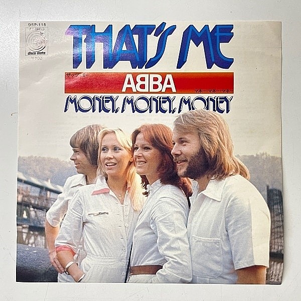 レコードメイン画像：美盤!! 7インチ '77年 初版 JPNオリジナル ABBA That's Me / Money, Money, Money (Discomate DSP-115) アルバム『Arrival』カット 45RPM.