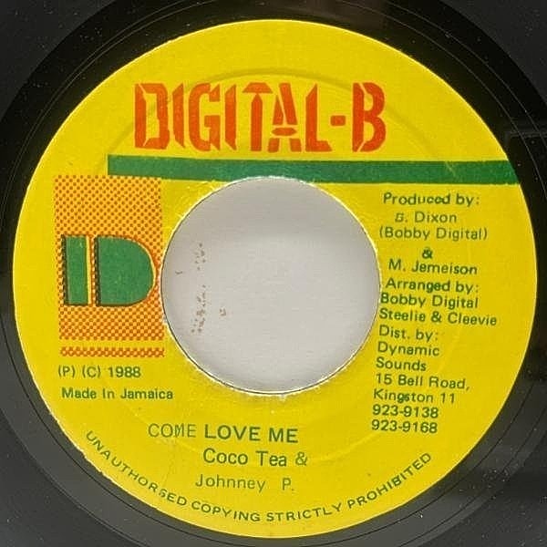 レコードメイン画像：【快適低音 Rude Boy Skank 使用】JAオリジナル 7インチ COCOA TEA / JOHNNY P Come Love Me ('88 Digital-B) ナイスBIGチューン！45RPM.