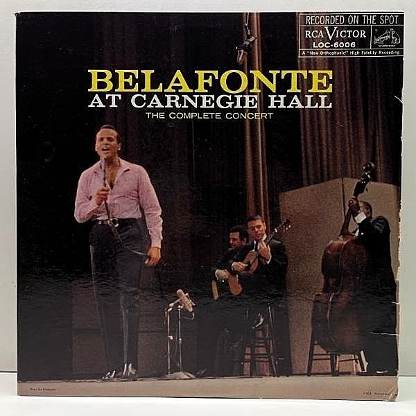レコードメイン画像：美盤!! MONO USオリジナル ニッパー/銀文字/深溝 HARRY BELAFONTE At Carnegie Hall ('59 RCA) ハリー・ベラフォンテ 優秀録音 米モノラル