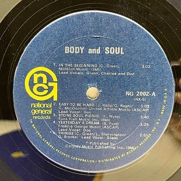 BODY AND SOUL / Same (LP) / National General | WAXPEND RECORDS