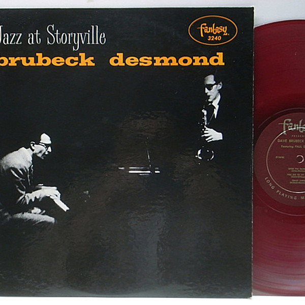 レコードメイン画像：レアな美品!! 赤盤 MONO 深溝 USオリジナル DAVE BRUBECK TRIO & QUARTET Jazz At Storyville ('56 Fantasy) PAUL DESMONDとの初ライヴ