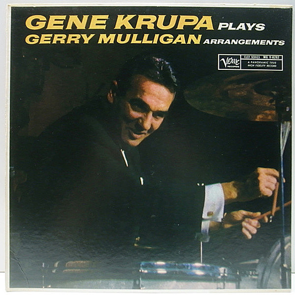 レコードメイン画像：ほぼ美盤!! MONO 深溝 GENE KRUPA Plays Gerry Mulligan Arrangements ('58 Verve) 初期 LP