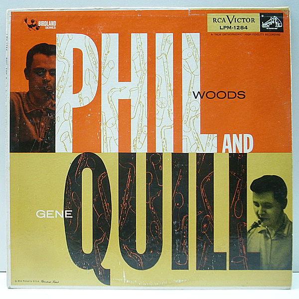 レコードメイン画像：美盤!! 1S初版マト MONO ニッパー 銀文字 深溝 USオリジナル PHIL WOODS & GENE QUILL Phil And Quill (RCA Victor LPM-1284)