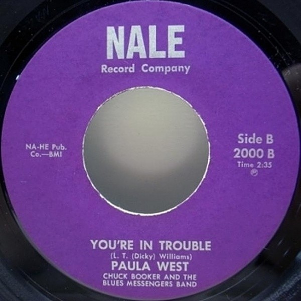 レコードメイン画像：試聴 マイナーNale 珍盤 45' PAULA WEST You're In Trouble 7 EP