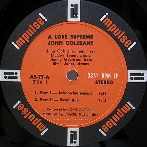 John Coltrane - A Love Supreme (至上の愛) – hair & music