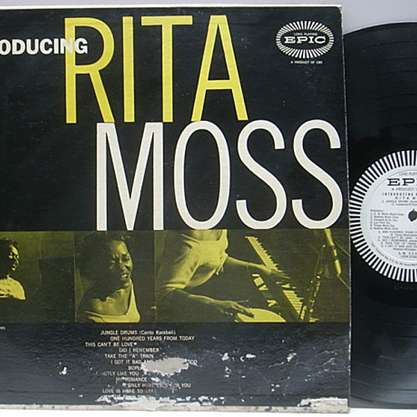レコードメイン画像：ほぼ美盤!! プロモ 深溝 MONO オリジナル RITA MOSS Introducing ('56 Epic) 甘美でキュートな歌声 ジャズVo. 隠れた名盤