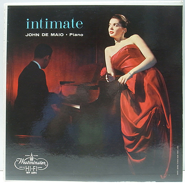 レコードメイン画像：美品 深溝 MONO オリジナル JOHN DE MAIO Intimate ('58 Westminster) 希少 マイナー・ソロ・ピアノ／スタンダード集