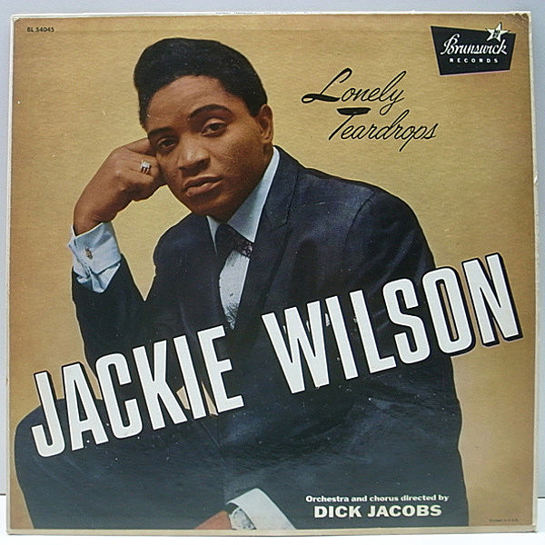 レコードメイン画像：レア 初回FLAT 深溝 MONO オリジナル JACKIE WILSON Lonely Teardrops ('59 Brunswick) '50s EARLY SOUL 名盤