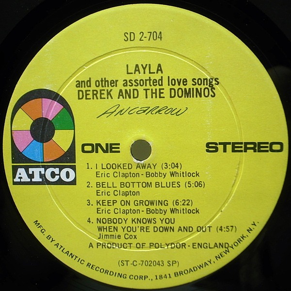 DEREK & THE DOMINOS / Layla (LP) / ATCO | WAXPEND RECORDS