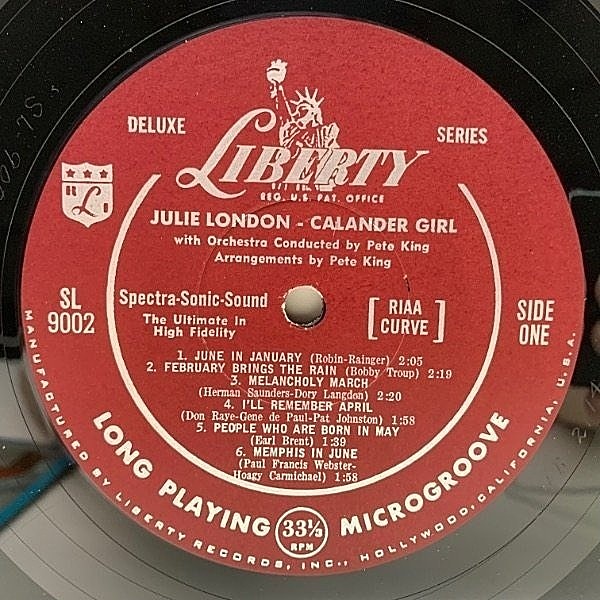 初回リング付きマルーン MONO オリジナル JULIE LONDON Calendar