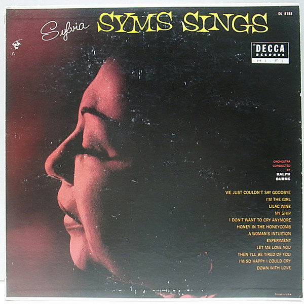 レコードメイン画像：美盤 FLAT 深溝 MONO オリジナル SYLVIA SYMS Sings ('55 Decca) シルヴィア・シムズ 初期の代表作