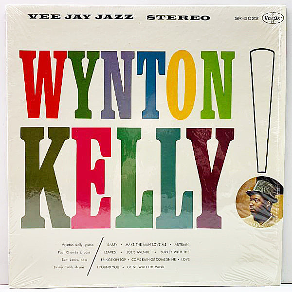 レコードメイン画像：シュリンク美品!! USプレス WYNTON KELLY [S.T] (Vee Jay 3022) PAUL CHAMBERS, SAM JONES, JIMMY COBB ピアノトリオ 名盤