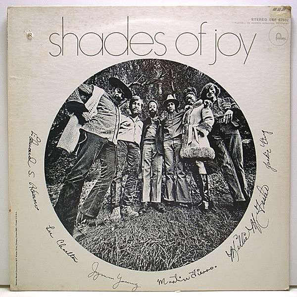 レコードメイン画像：美盤!! USオリジナル SHADES OF JOY Same／1st.デビュー ('69 Fontana) フォーク／サイケ・ジャズ／ブルース 珍盤