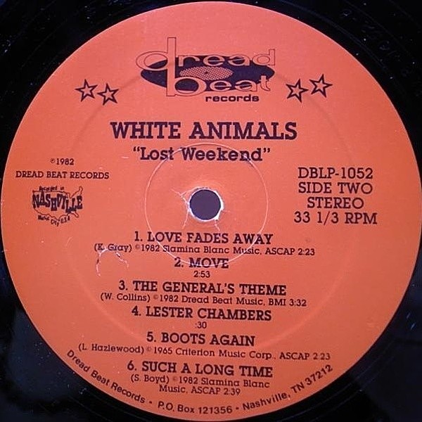 WHITE ANIMALS / Lost Weekend (LP) / Dread Beat | WAXPEND RECORDS