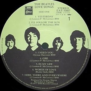 レコード新品! 1977年発売 初版盤 BEATLES ラブ・ソングス 全体新同 ザ・ビートルズ / ラヴ・ソングス (LP) / 東芝EMI | WAXPEND RECORDS