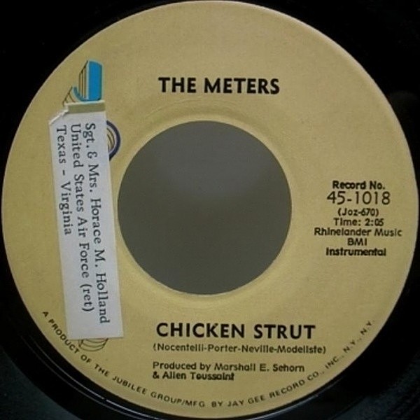 レコードメイン画像：7インチ METERS Chicken Strut HEY LAST MINUTE ドラムブレイク funk 45