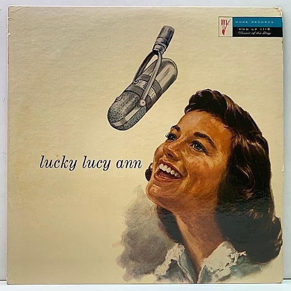 レコードメイン画像：【美盤ですが極軽いカゼヒキ】MONO 深溝 USオリジナル LUCY ANN POLK Lucky ～ ('57 Mode 115) 幻のテナーマンBOB HARDAWAY, MARTY PAICH