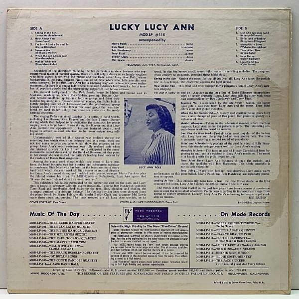 LUCY ANN POLK / Lucky Lucy Ann (LP) / Mode | WAXPEND RECORDS